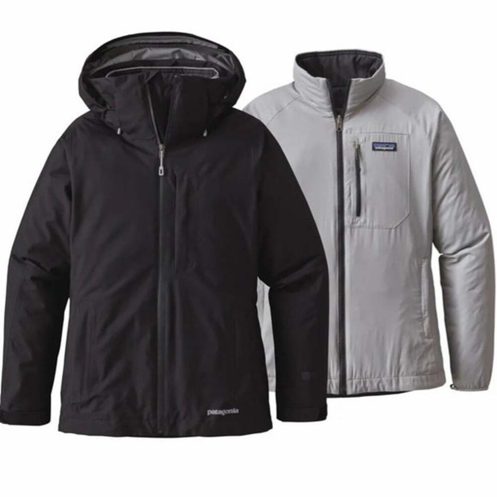 Patagonia Snowbelle 3-in-1 Jacket Black Gray Waterproof Women’s Small